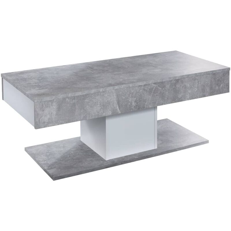 Mesa de centro Universal CT-124 gris piedra y blanco Trendteam