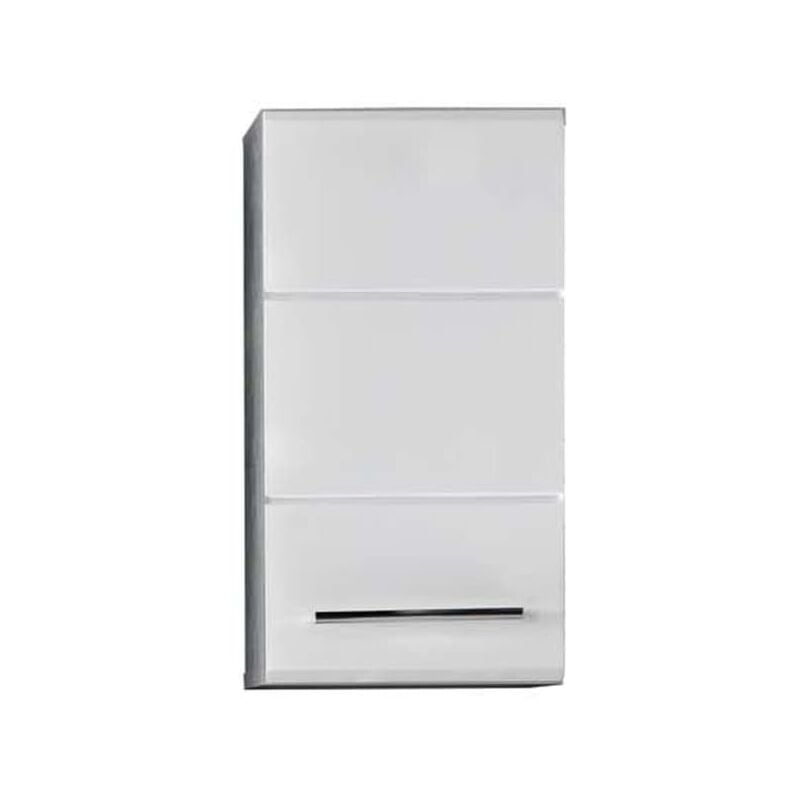 Armario de pared para baño Nano blanco y gris cemento Trendteam