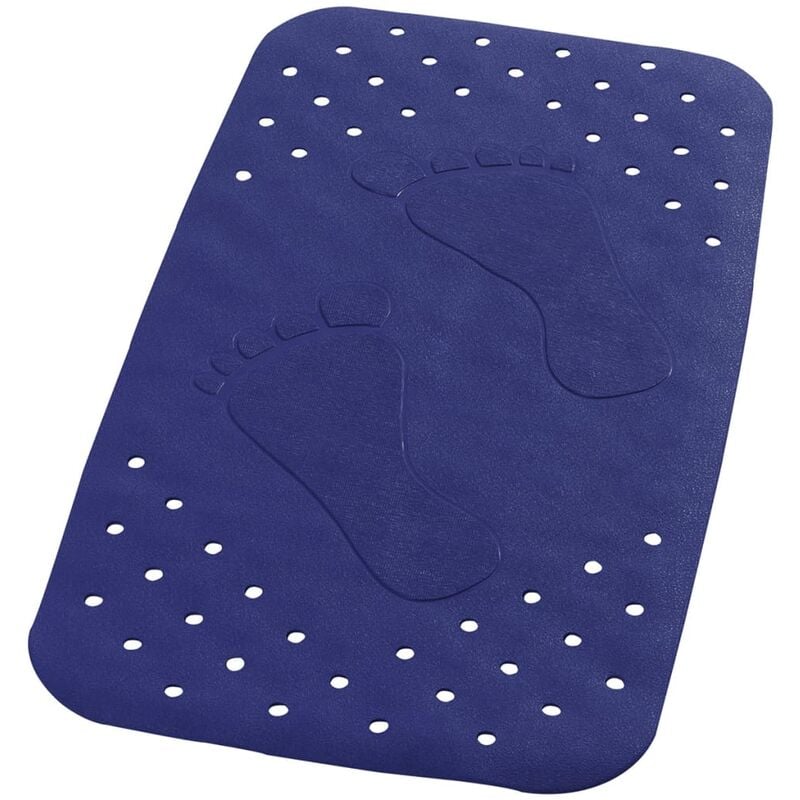 Alfombrilla de baño antideslizante Plattfuß 72x38 cm azul 67063 RIDDER