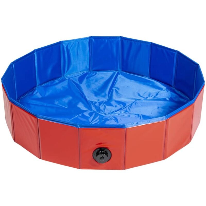 Piscina para mascotas Cooling rojo/azul M 80x80x20 cm Animal Boulevard