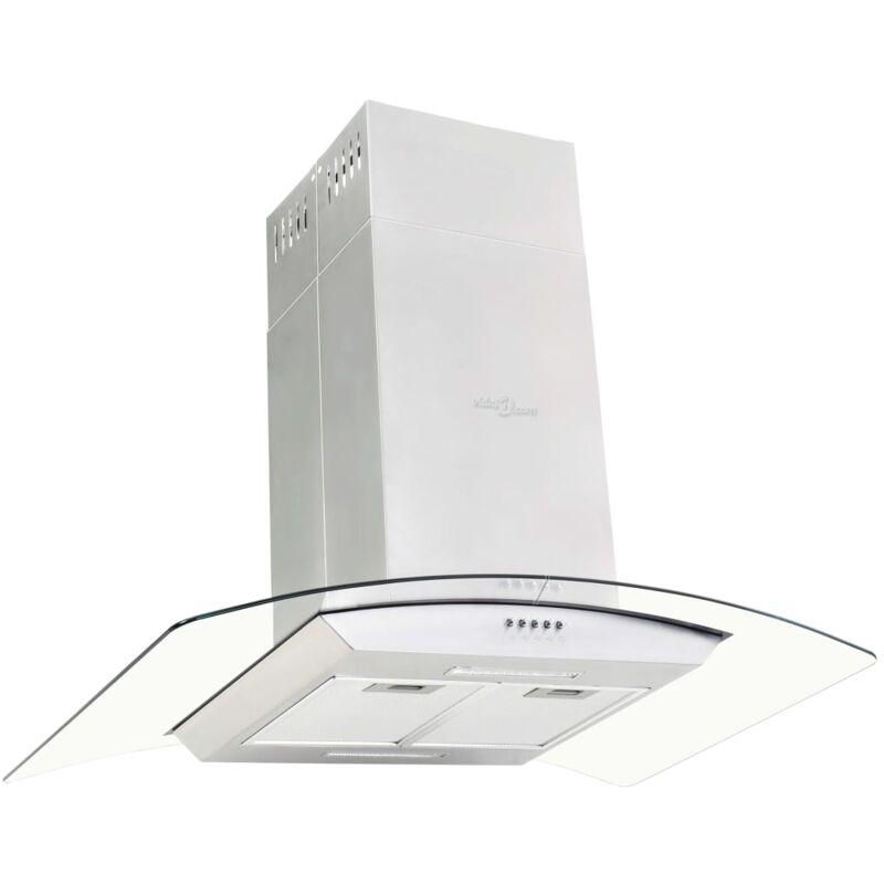 Campana extractora de techo 90 cm acero inoxidable 756 m³/h LED vidaXL