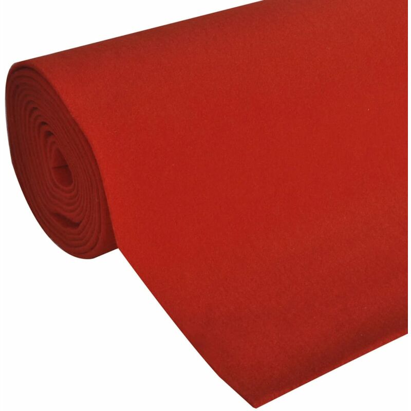 Alfombra de pasillo roja 1 x 5 m, muy densa 400 g / m² vidaXL