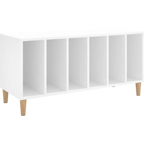 Mueble para discos madera contrachapada blanco 100x38x48 cm vidaXL