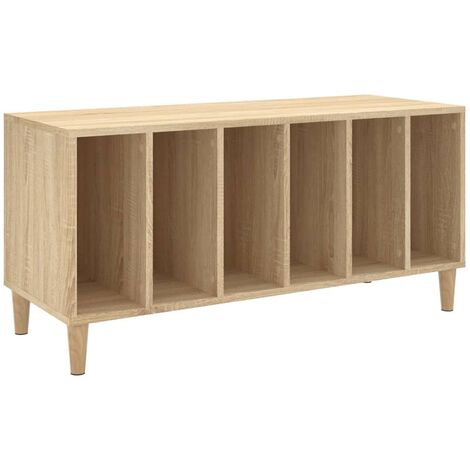 Mueble discos madera contrachapada roble Sonoma 100x38x48 cm vidaXL