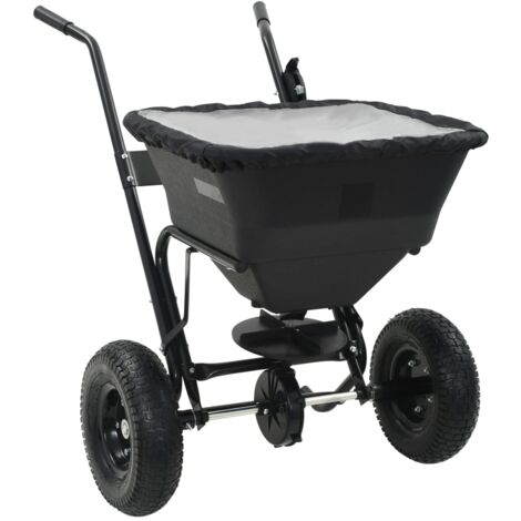 Carrito de mano esparcidor de sal PVC y acero 106x73x76 cm 45 L vidaXL