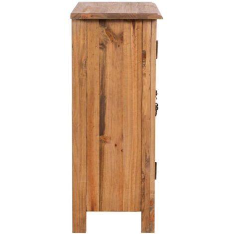Mueble del cuarto de baño madera maciza de pino 59x32x80 cm vidaXL