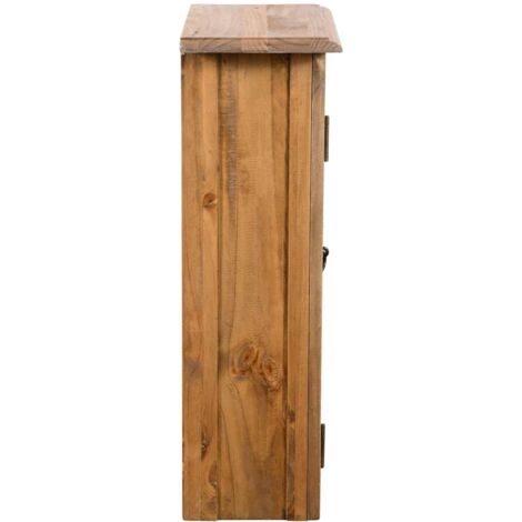 Mueble de pared para baño madera maciza de pino 42x23x70 cm vidaXL