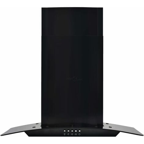 Campana extractora pared 60 cm acero inoxidable 756 m³/h negro vidaXL