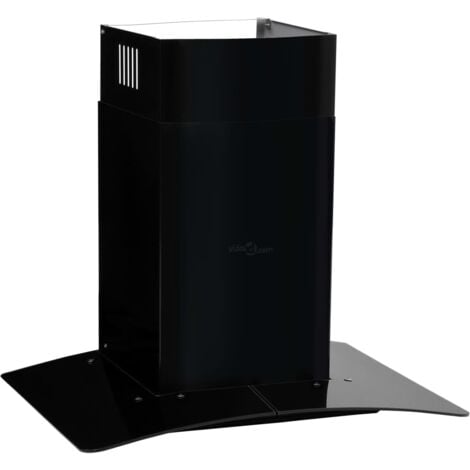 Campana extractora pared 60 cm acero inoxidable 756 m³/h negro vidaXL