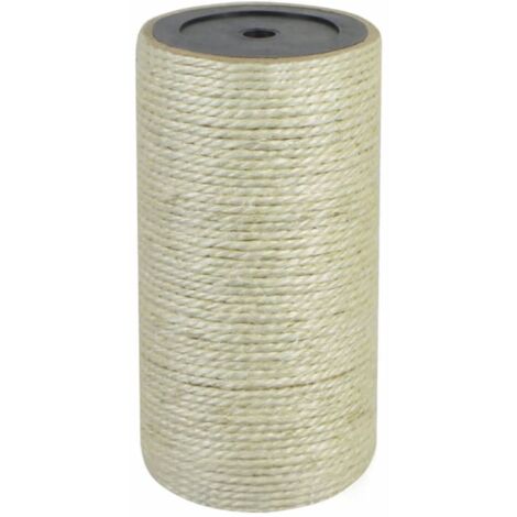 Poste rascador para gatos 8x15 cm 8 mm beige vidaXL (1/2)