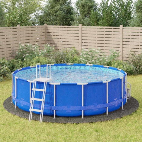 Tapiz de suelo piscina geotextil de poliéster gris claro Ø500cm vidaXL