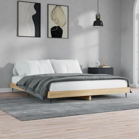 Estructura de cama sin colchón madera roble Sonoma 120x200 cm vidaXL (1/5)