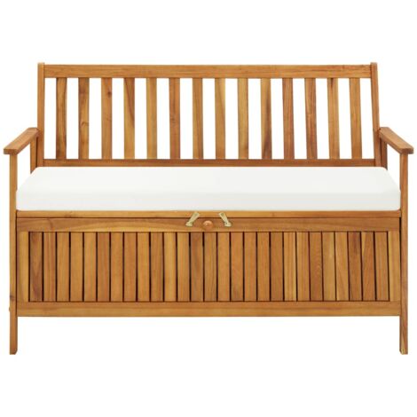 vidaXL Madera Acacia Maciza Banco de Jardín Plegable con Mesa de Té Comedor