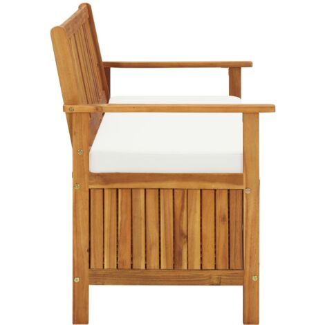 Banco de almacenaje de jardín madera maciza acacia 120x63x84 cm vidaXL