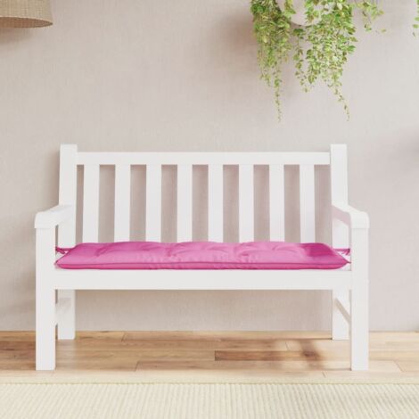Cojín para banco de jardín tela rosa 120x50x7 cm vidaXL