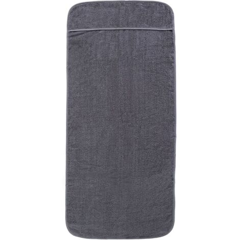Toallas de playa 2 uds tela gris antracita 400 g/m² 60x135 cm vidaXL