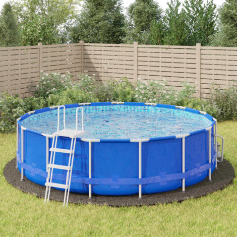 Tapiz de suelo piscina geotextil de poliéster gris claro Ø550cm vidaXL