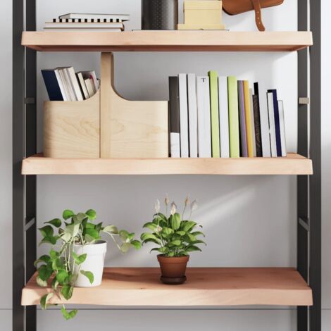 Estante de pared madera maciza roble sin tratar 80x60x(2-6) cm vidaXL (1/5)