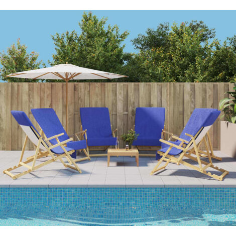 Toallas de playa 6 uds tela azul klein 400 g/m² 60x135 cm vidaXL