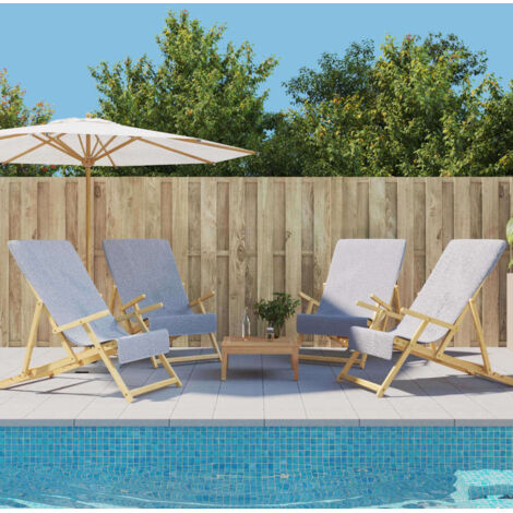 Toallas de playa 4 uds tela gris 400 g/m² 60x135 cm vidaXL