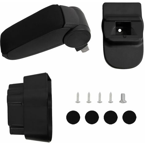 Reposabrazos para coche ABS negro 12x37x(31-48) cm vidaXL