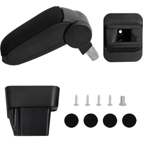 Reposabrazos para coche ABS negro 13x34x(33-46) cm vidaXL
