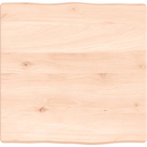 Tablero de mesa madera maciza borde natural 40x40x(2-4) cm vidaXL
