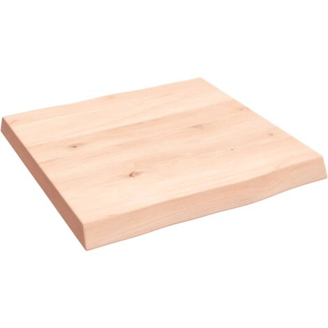Tablero de mesa madera maciza borde natural 40x40x(2-4) cm vidaXL