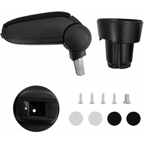 Reposabrazos para coche ABS negro 13x33x(33-49) cm vidaXL