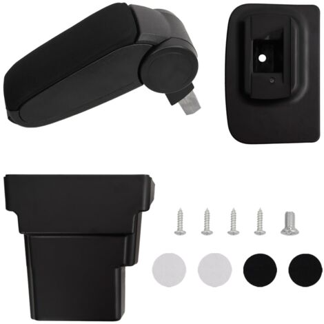 Reposabrazos para coche ABS negro 17x32x(37-53) cm vidaXL