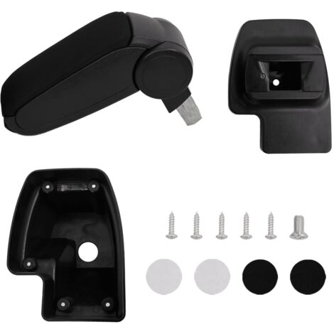 Reposabrazos para coche ABS negro 15x35x(33-49,5) cm vidaXL