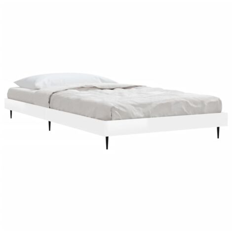 Estructura de cama madera de ingeniería blanco brillo 90x190 cm vidaXL (1/5)
