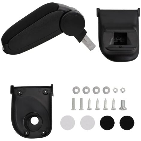 Reposabrazos para coche ABS negro 15x35x(30-47) cm vidaXL