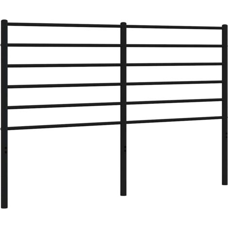 Cabecero de metal negro 135 cm vidaXL (1/5)