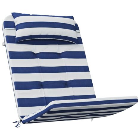 Cojines silla Adirondack 2 uds tela Oxford a rayas azul blanco vidaXL
