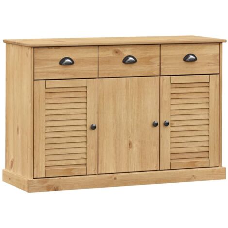 Aparador con cajones VIGO madera maciza pino 113x40x75 cm vidaXL (1/5)