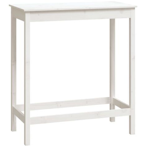 Mesa alta de bar madera maciza de pino blanco 100x50x110 cm vidaXL