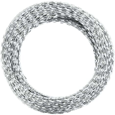 Alambre de espino concertina helicoidal acero galvanizado 60 m vidaXL