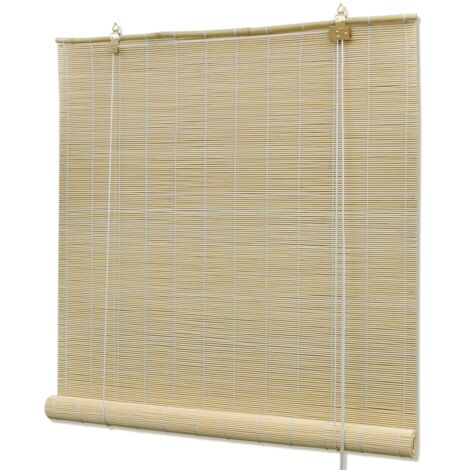 Persianas enrollables de bambú natural 120x160 cm vidaXL