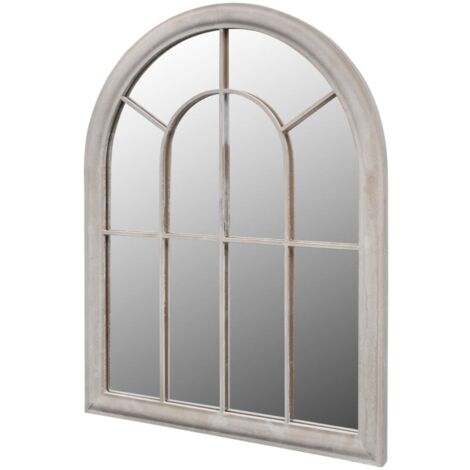 Espejo de jardín arco rústico uso interior y exterior 69x89 cm vidaXL