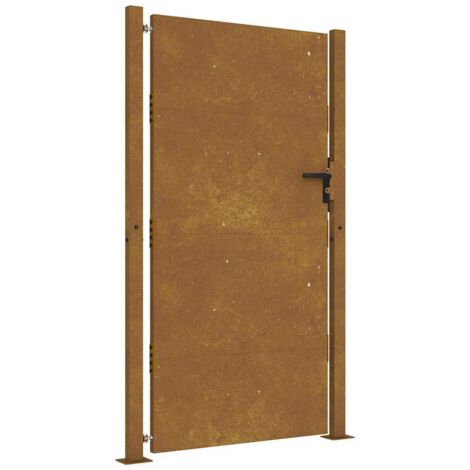 Puerta de jardín 105x205 cm de acero corten vidaXL