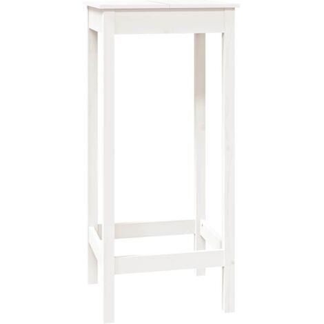Mesa alta de bar madera maciza de pino blanco 50x50x110 cm vidaXL