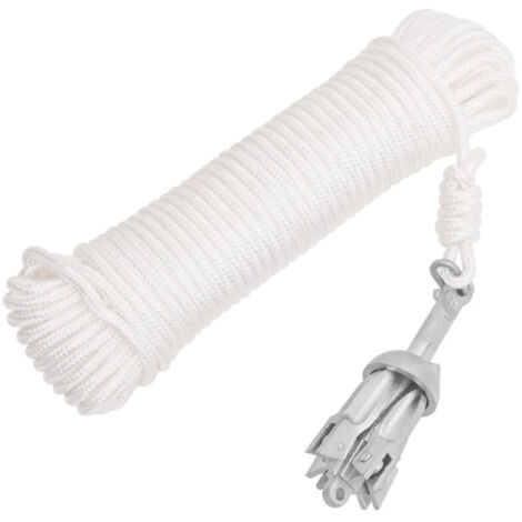 Ancla plegable cuerda hierro fundido galvanizado plata 0,7 kg vidaXL