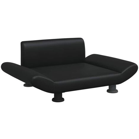 Cama para perros de cuero sintético negra 70x45x28 cm vidaXL