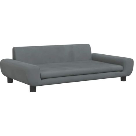 Cama para perros de terciopelo gris oscuro 100x54x33 cm vidaXL