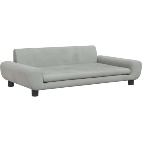 Cama para perros de terciopelo gris claro 100x54x33 cm vidaXL
