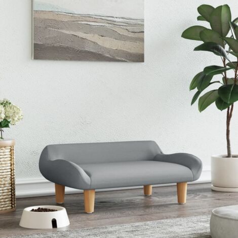 Cama para perros de tela gris claro 70x40x24 cm vidaXL