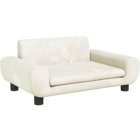 Cama para perros de terciopelo crema 70x45x33 cm vidaXL