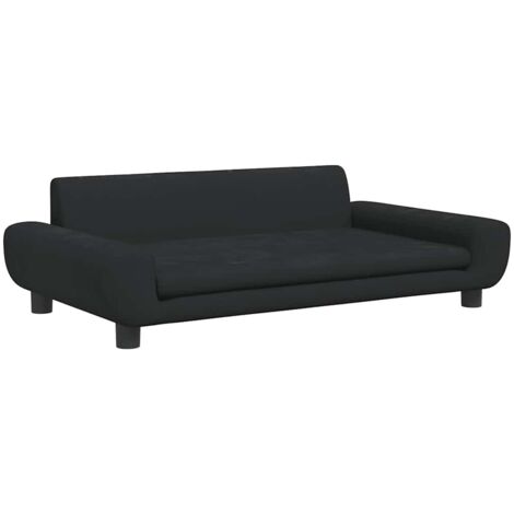 Cama para perros de terciopelo negra 100x54x33 cm vidaXL
