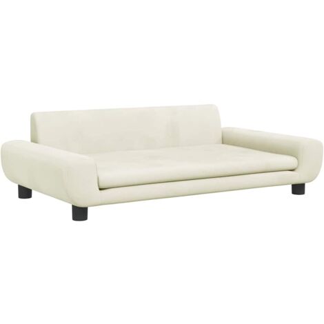 Cama para perros de terciopelo crema 100x54x33 cm vidaXL